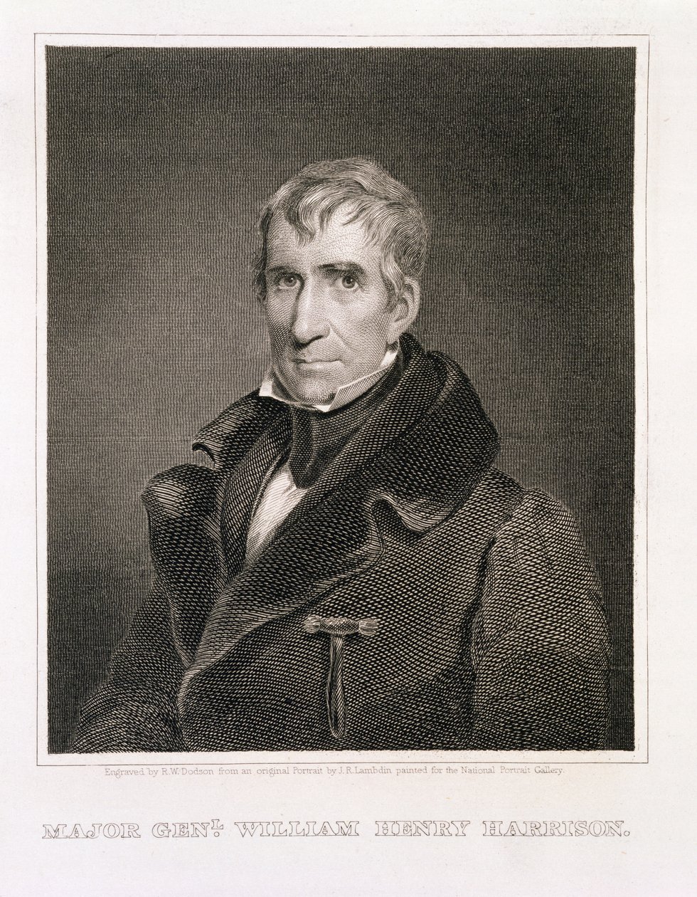 Major Général William Henry Harrison, gravé par Richard W. Dodson - James Reid Lambdin