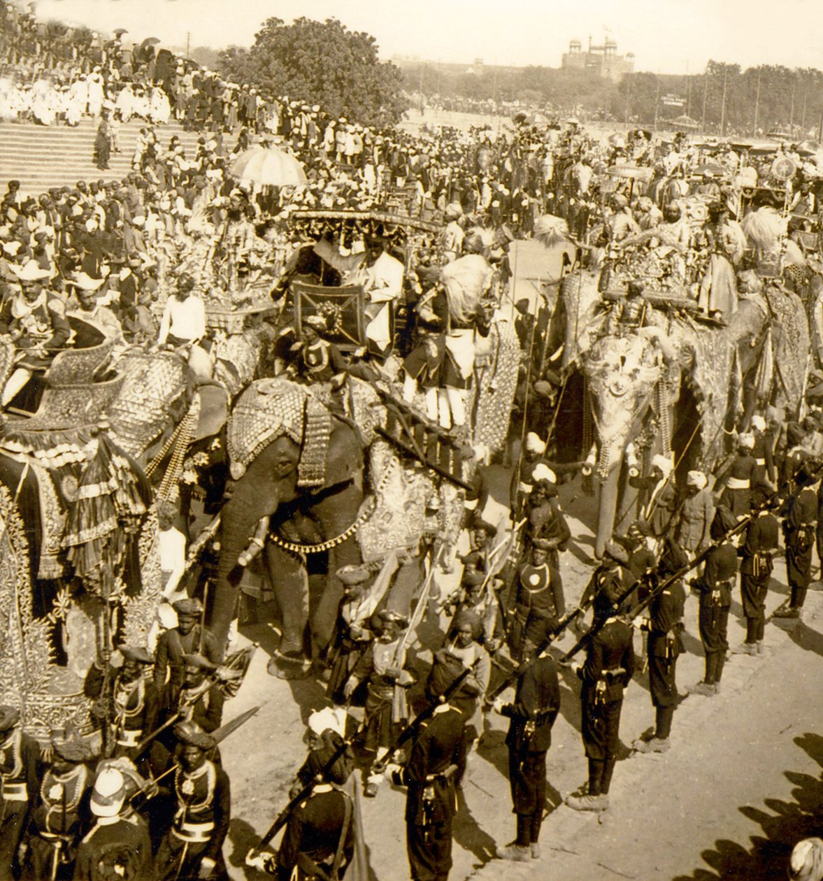 La grande procession du Durbar, Delhi, Inde. 1903 (photo)