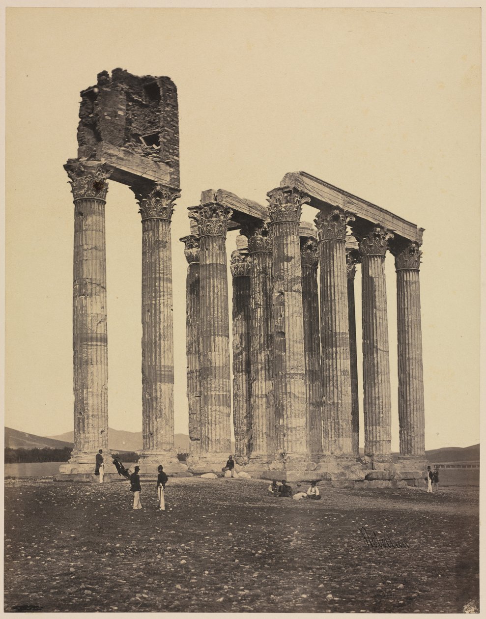 Temple de Jupiter Olympius, vers 1853 - James Robertson