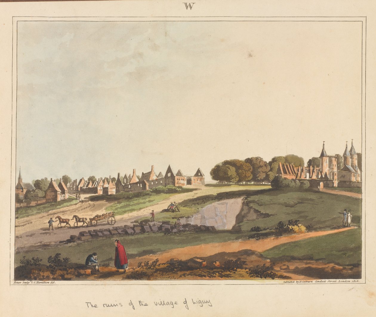 Les ruines du village de Ligny, 1815 - James Rouse