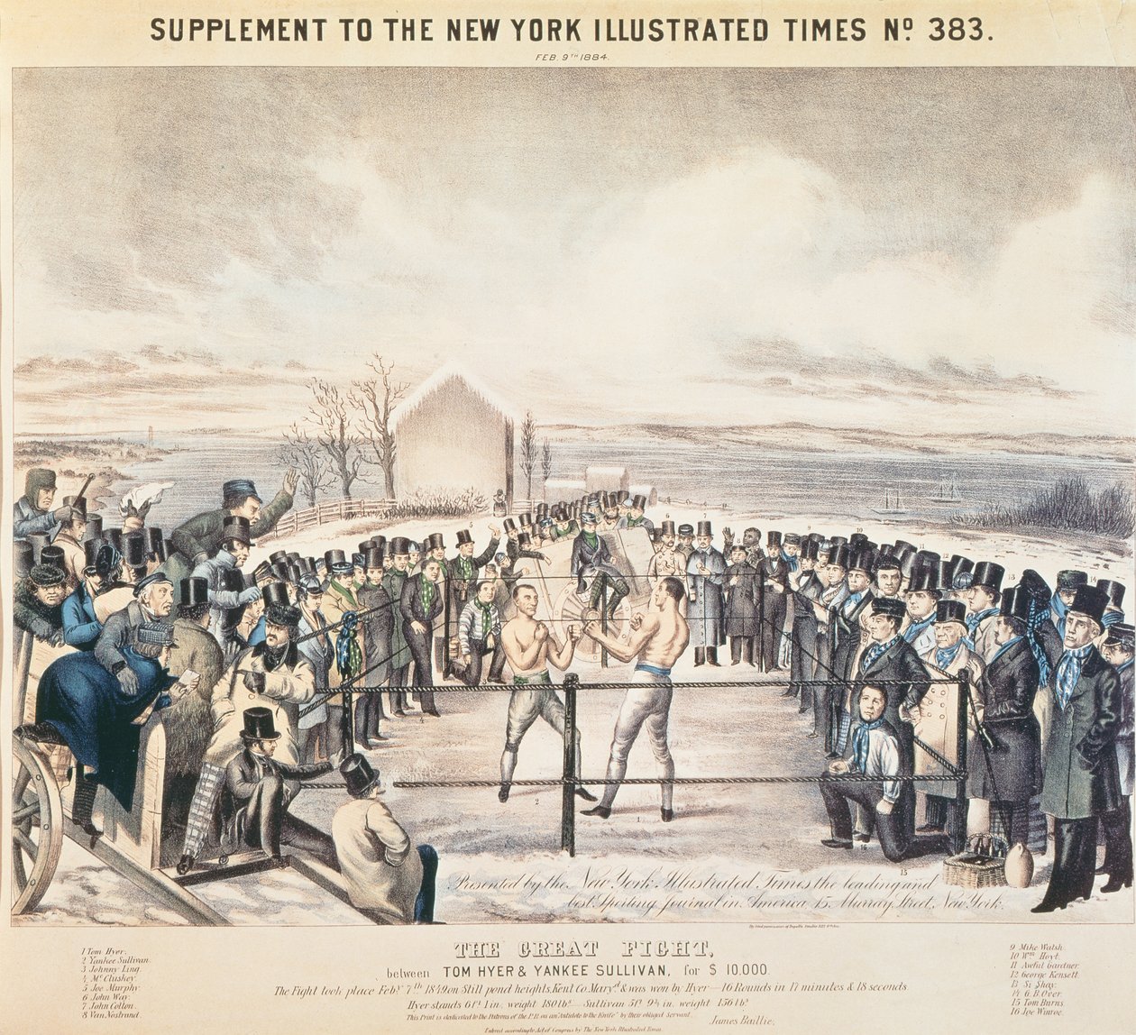 Le Grand Combat entre Tom Hyer et Yankee Sullivan, 1849 - James S. Baillie