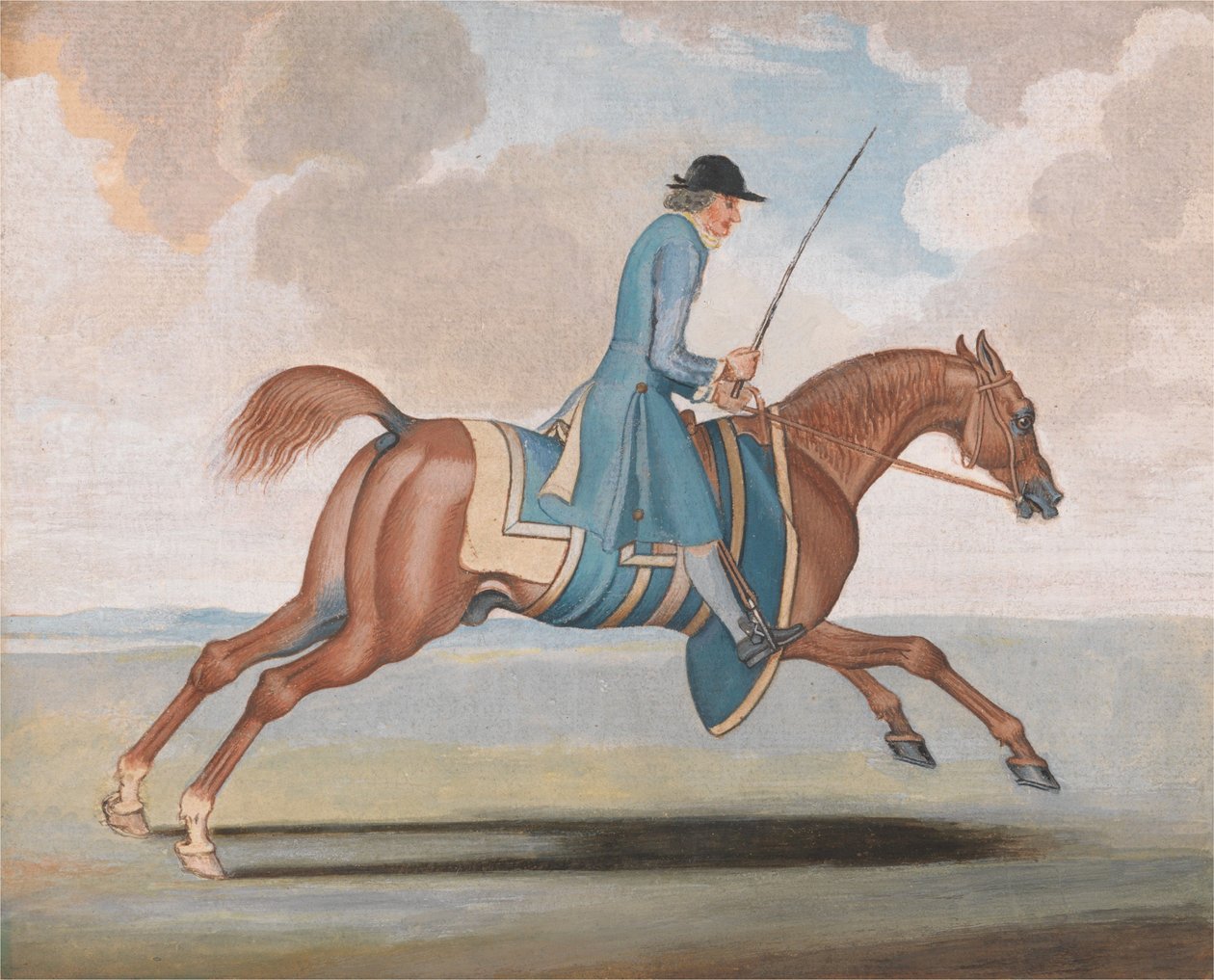 Cheval de course à l
