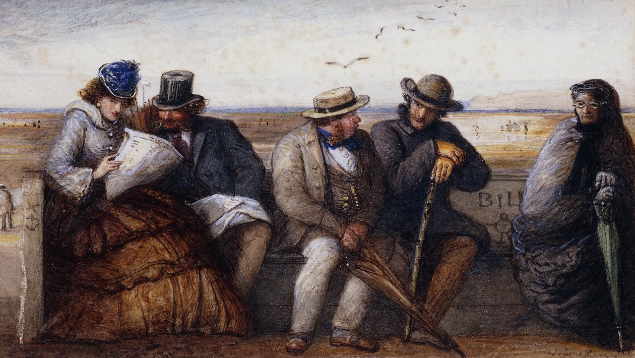Commérages au Bord de la Mer - James Smetham