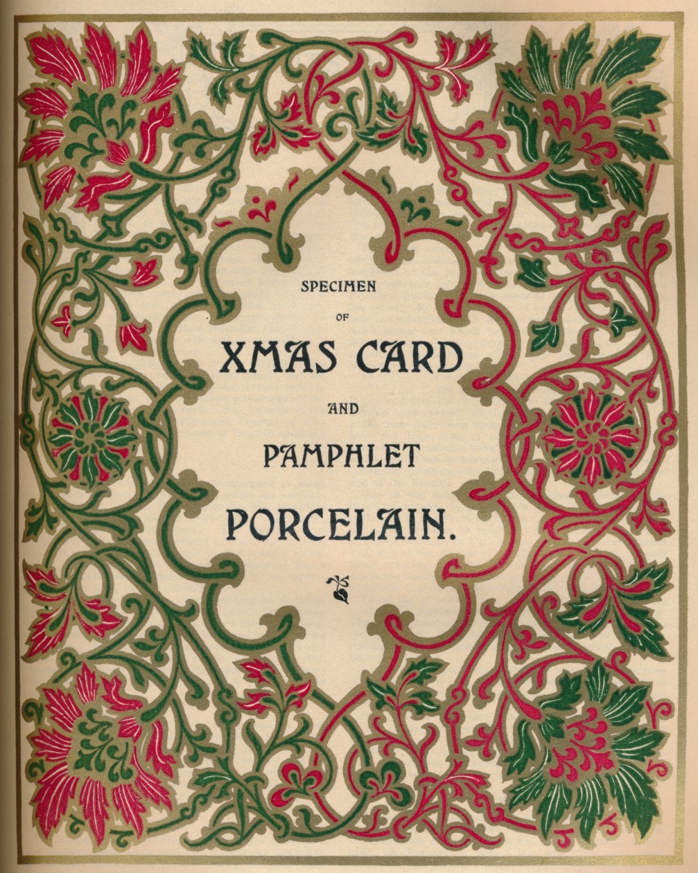 Spécimen de Carte de Noël et Brochure en Porcelaine - James Spicer & Sons, Ltd. - James Spicer and Sons