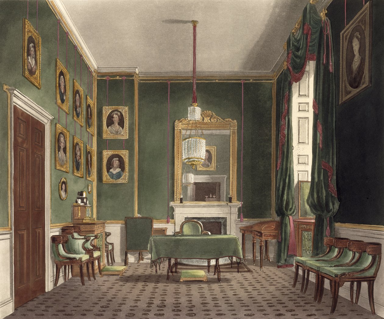 Le Cabinet Vert, Buckingham House, de 