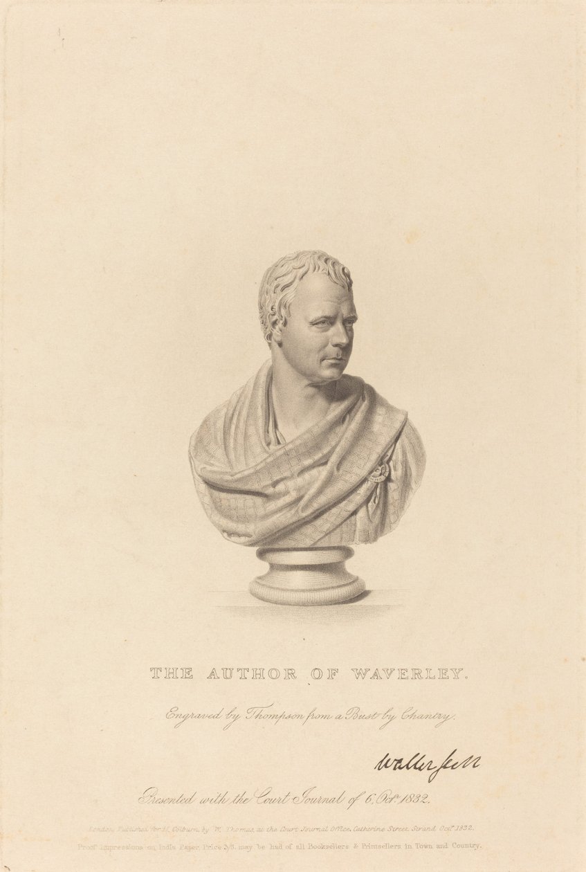 Buste de Sir Walter Scott - James Thomson after Sir Francis Legatt Chantrey