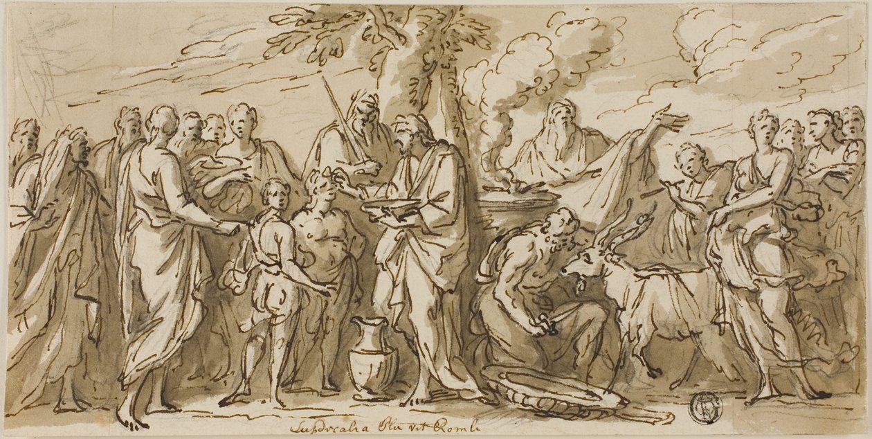 Lupercalia (recto), et Esquisses de Figures (verso) - James Thornhill