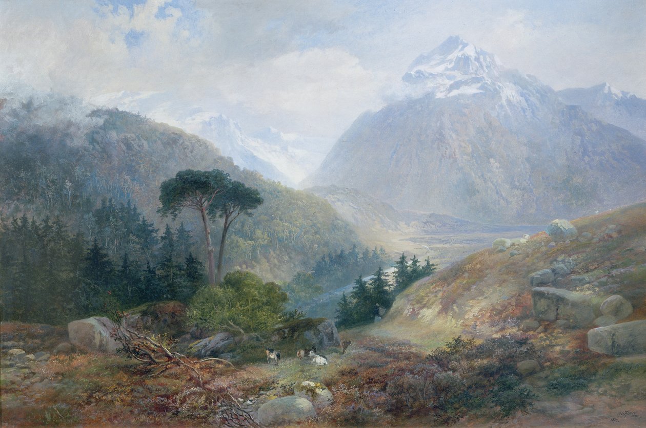 La vue vers le Fenderthal, Tyrol, 1870 - James Vivien de Fleury