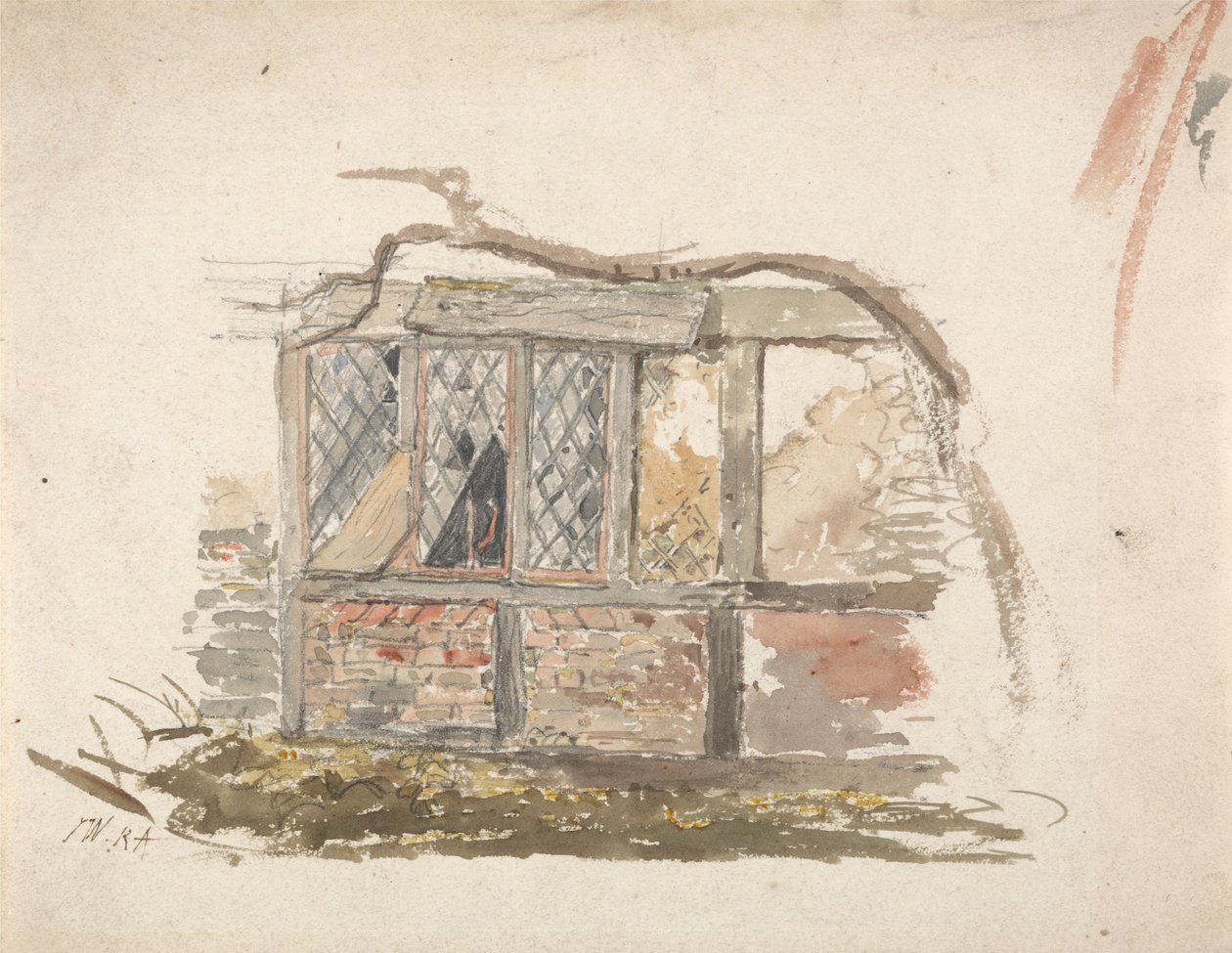 Un mur et une fenêtre de chaumière - James Ward