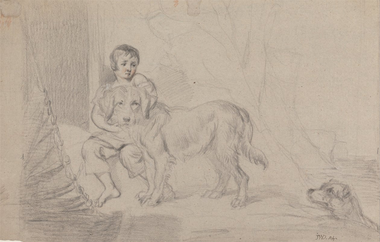 Un jeune garçon avec des chiens - James Ward