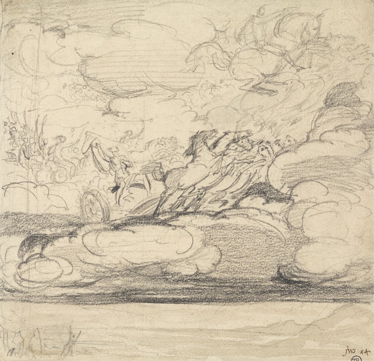 Élie jetant son manteau - James Ward