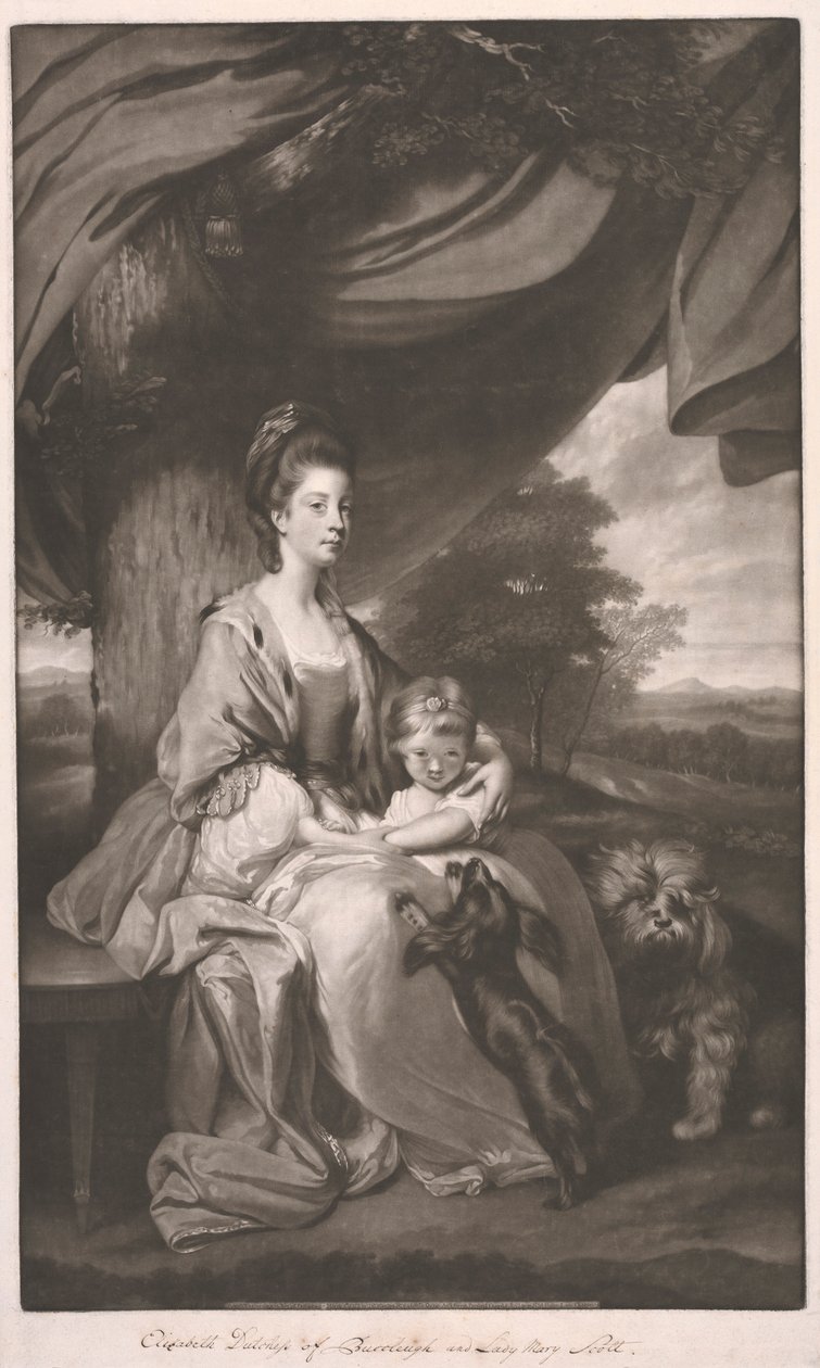 Duchesse de Buccleuch avec sa fille, Lady Mary Scott - James Watson