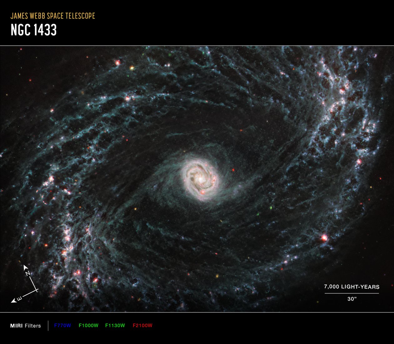 NGC 1433 - James Webb Space Telescope (NASA)