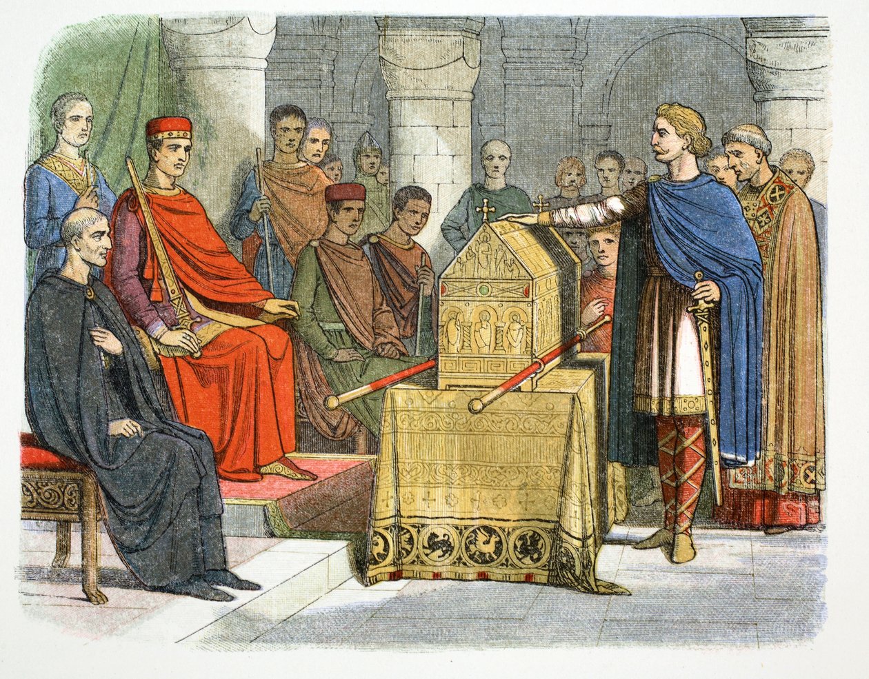 Harold II prête fidélité au duc Guillaume de Normandie, 1064, 1864 - James William Edmund Doyle