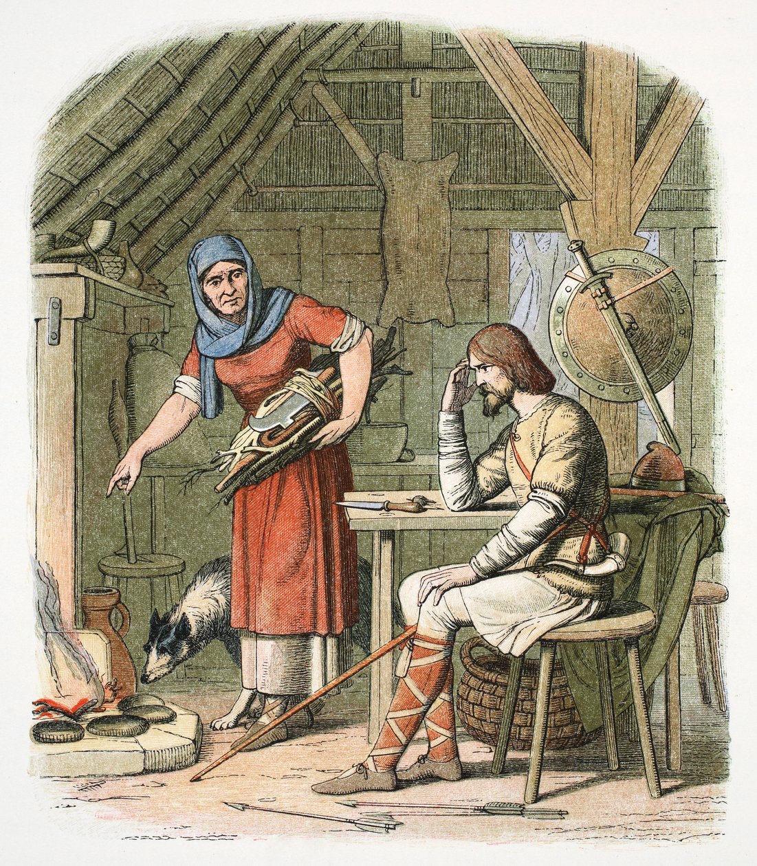 Le Roi Alfred dans la chaumière du vacher - James William Edmund Doyle