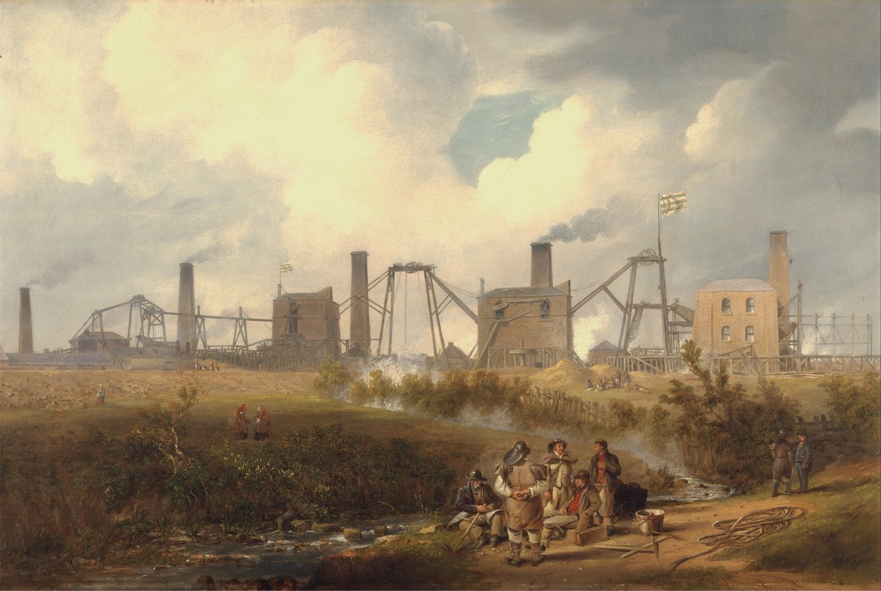 Vue de la mine de charbon de Murton, près de Seaham, dans le comté de Durham - James Wilson Carmichael