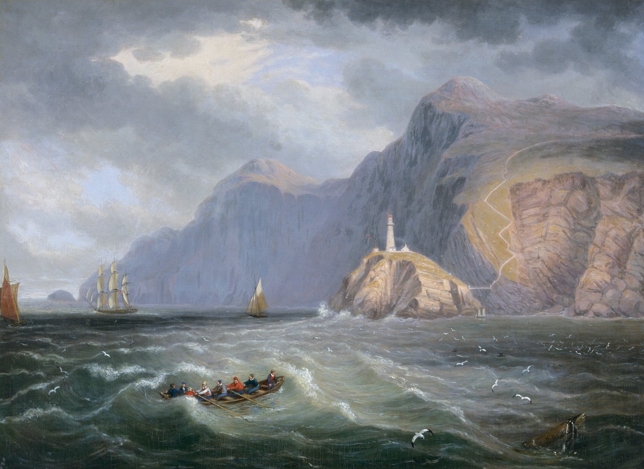 South Stack Rock Holyhead - James Wilson Carmichael