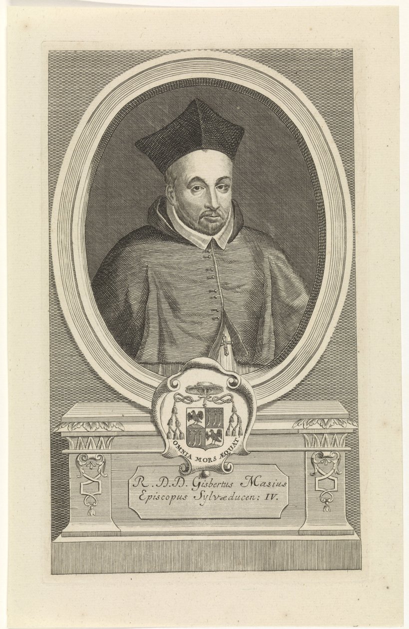 Portrait gravé de Ghisbertus Masius, 4e évêque de 