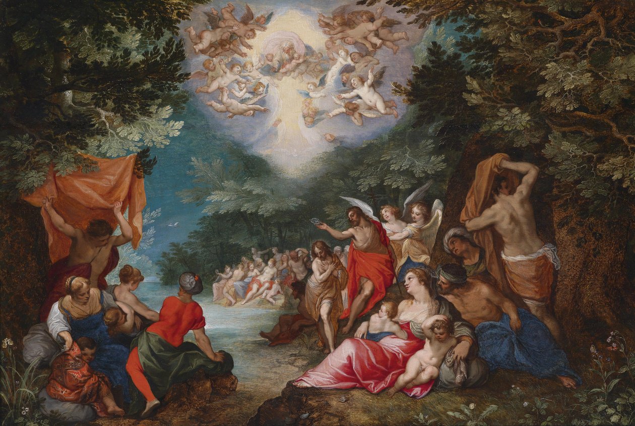Le baptême du Christ dans le Jourdain - Jan the Elder Brueghel