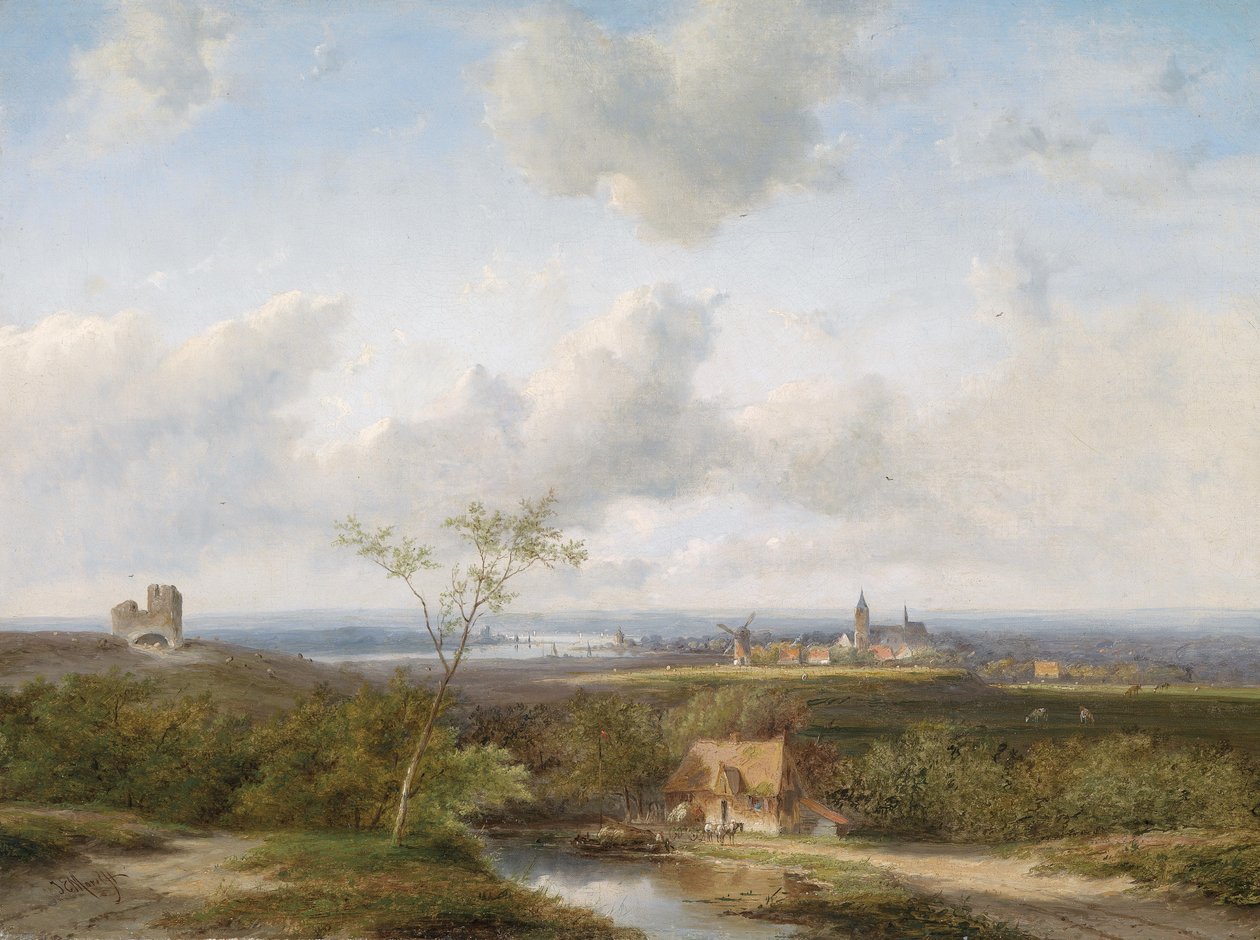 Paysage hollandais vaste - Jan Evert Morel