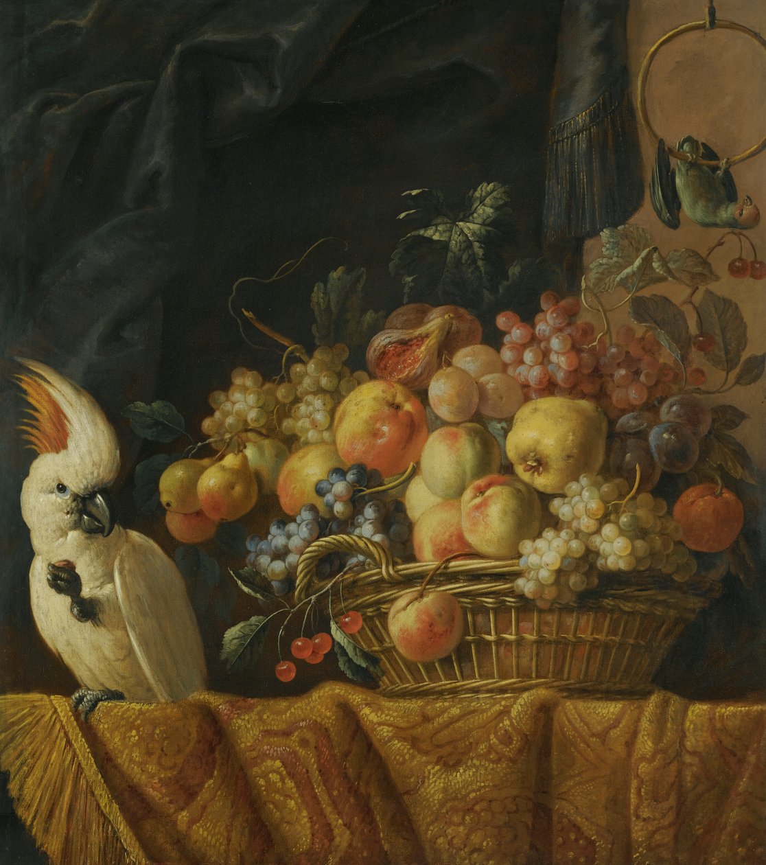 Nature morte avec un perroquet - Jan Pauwel Gillemans the Younger