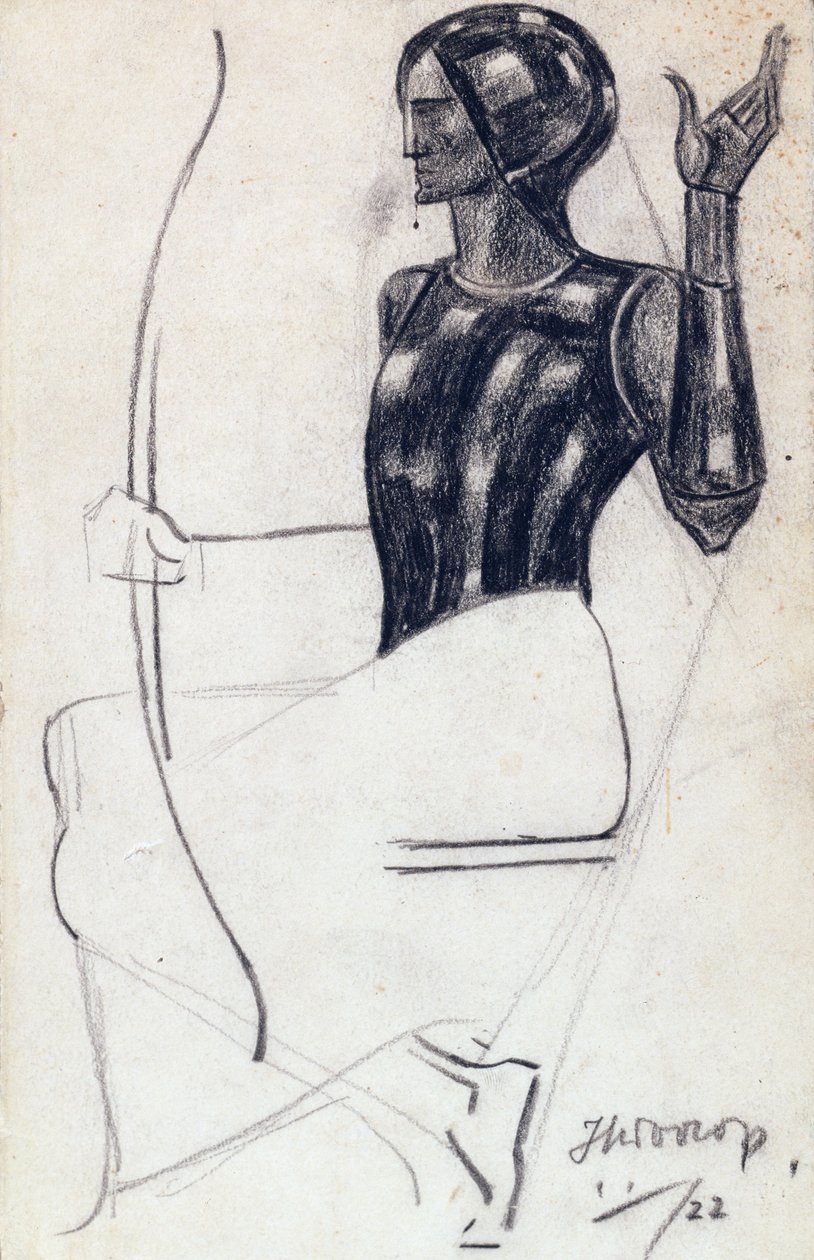 Archère assise, 1922 - Jan Toorop