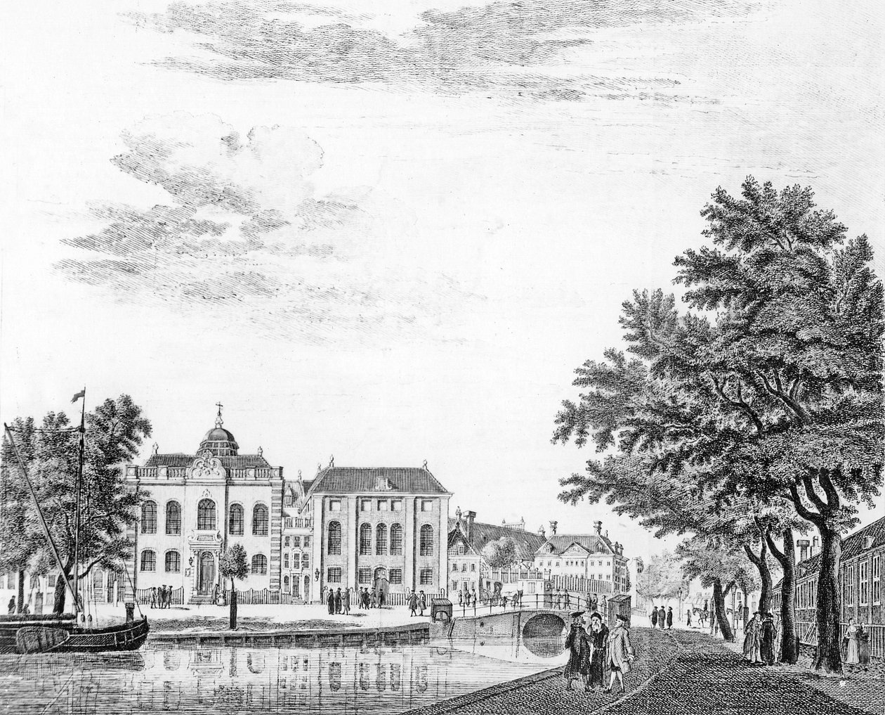 Les Deux Grandes Synagogues des Juifs Allemands à Amsterdam, Pays-Bas, 1765 - Jan de Beijer