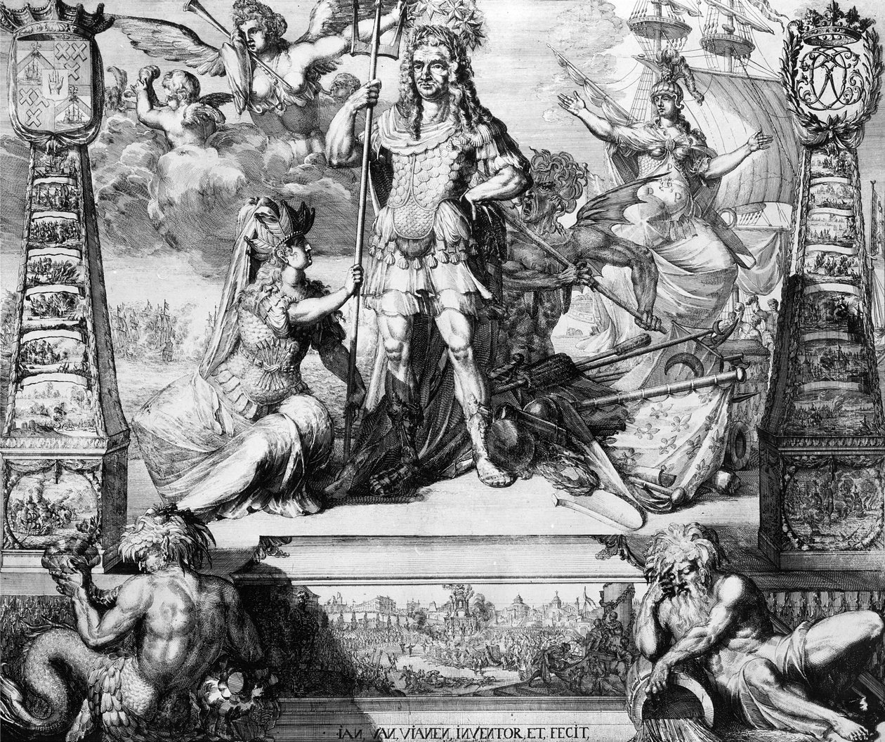 Portrait allégorique de Cornelis Tromp, 1688 - Jan van Vianen