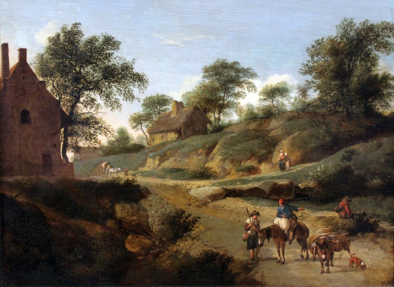 Sur une route de campagne - Jan van der Heyden