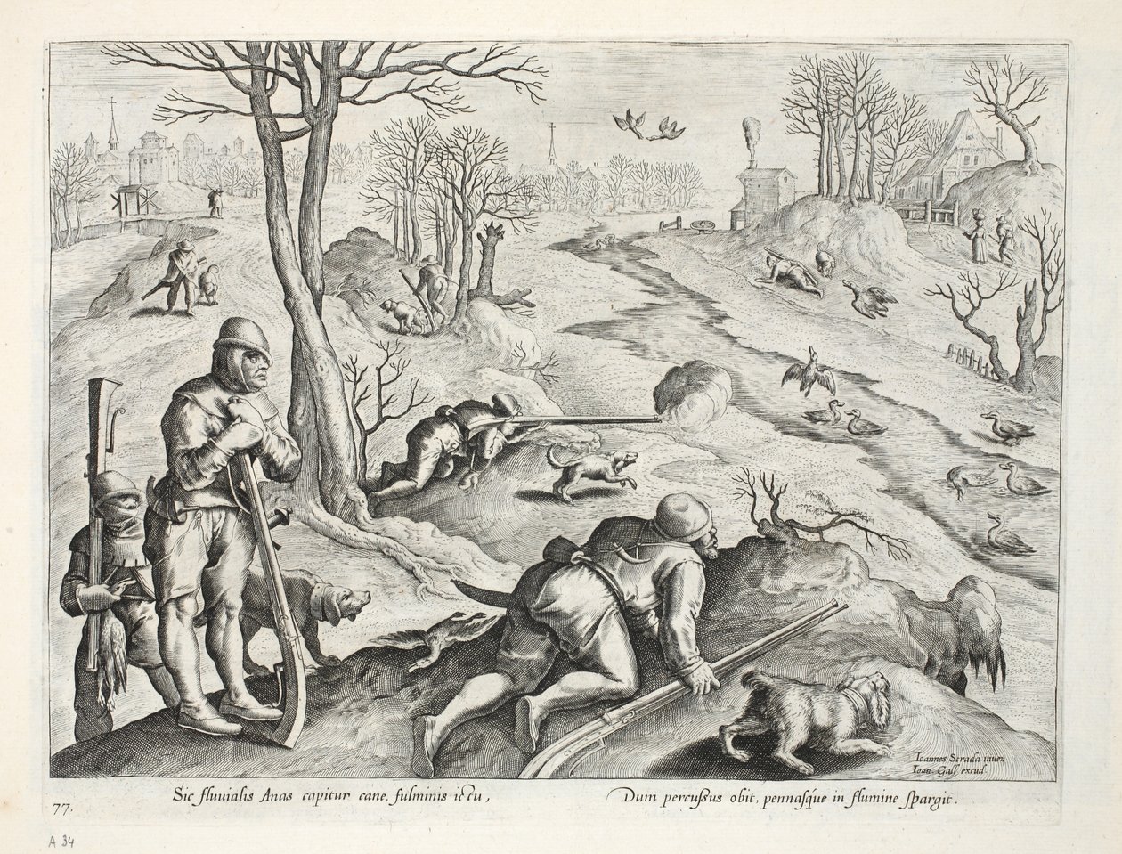 Chasse au canard, illustration de 