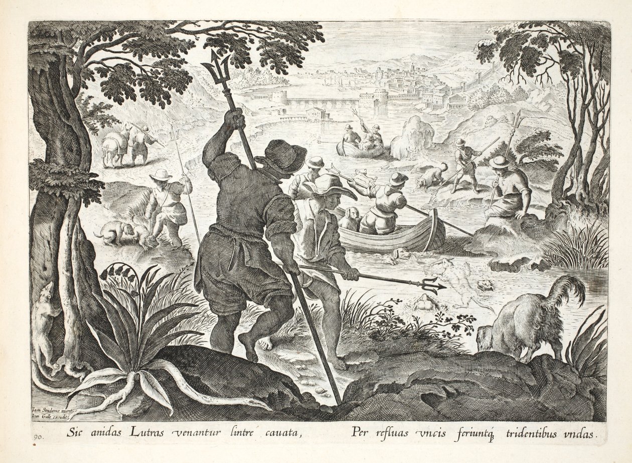 Pêche avec des tridents, planche 90, illustration de 