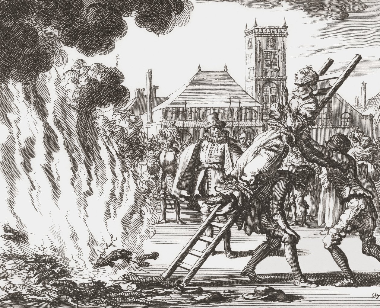 Une Sorcière Condamnée à Être Brûlée Vive au 16ème Siècle en Hollande - Jan (after) Luyken