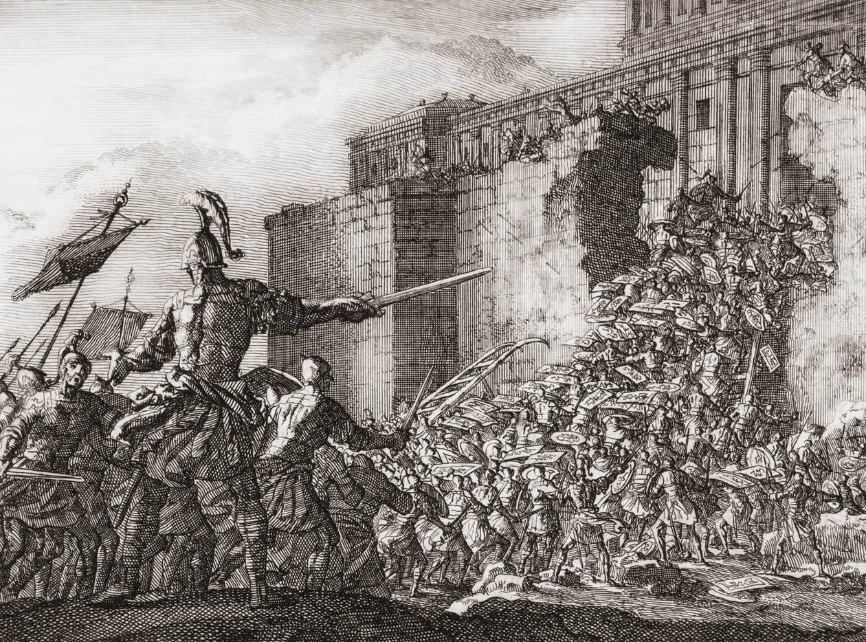 Pompée attaquant le Temple de Jérusalem en 63 av. J.-C. - Jan (after) Luyken