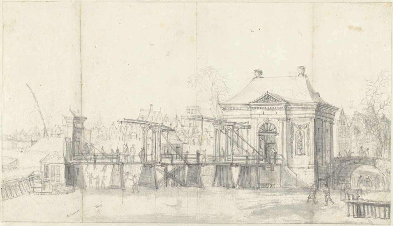 Porte de Heiligeweg à Amsterdam en hiver - Jan Abrahamsz. Beerstraten
