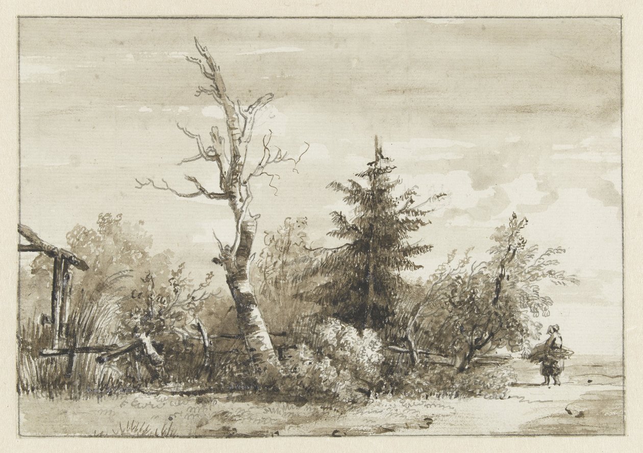 Paysage avec groupe d