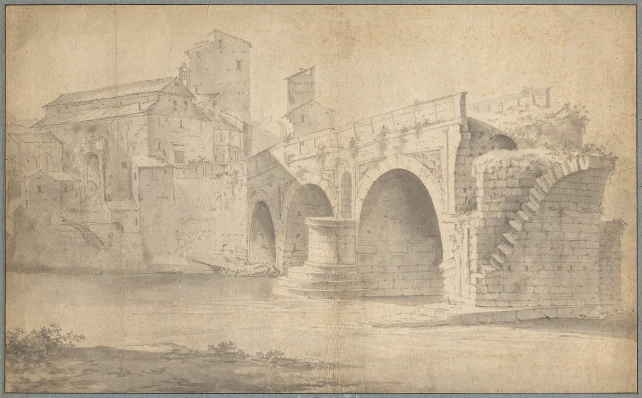 Vue du Ponte Rotto, Rome - Jan Asselyn