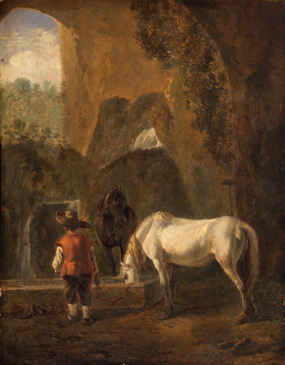 Un cheval buvant - Jan Both