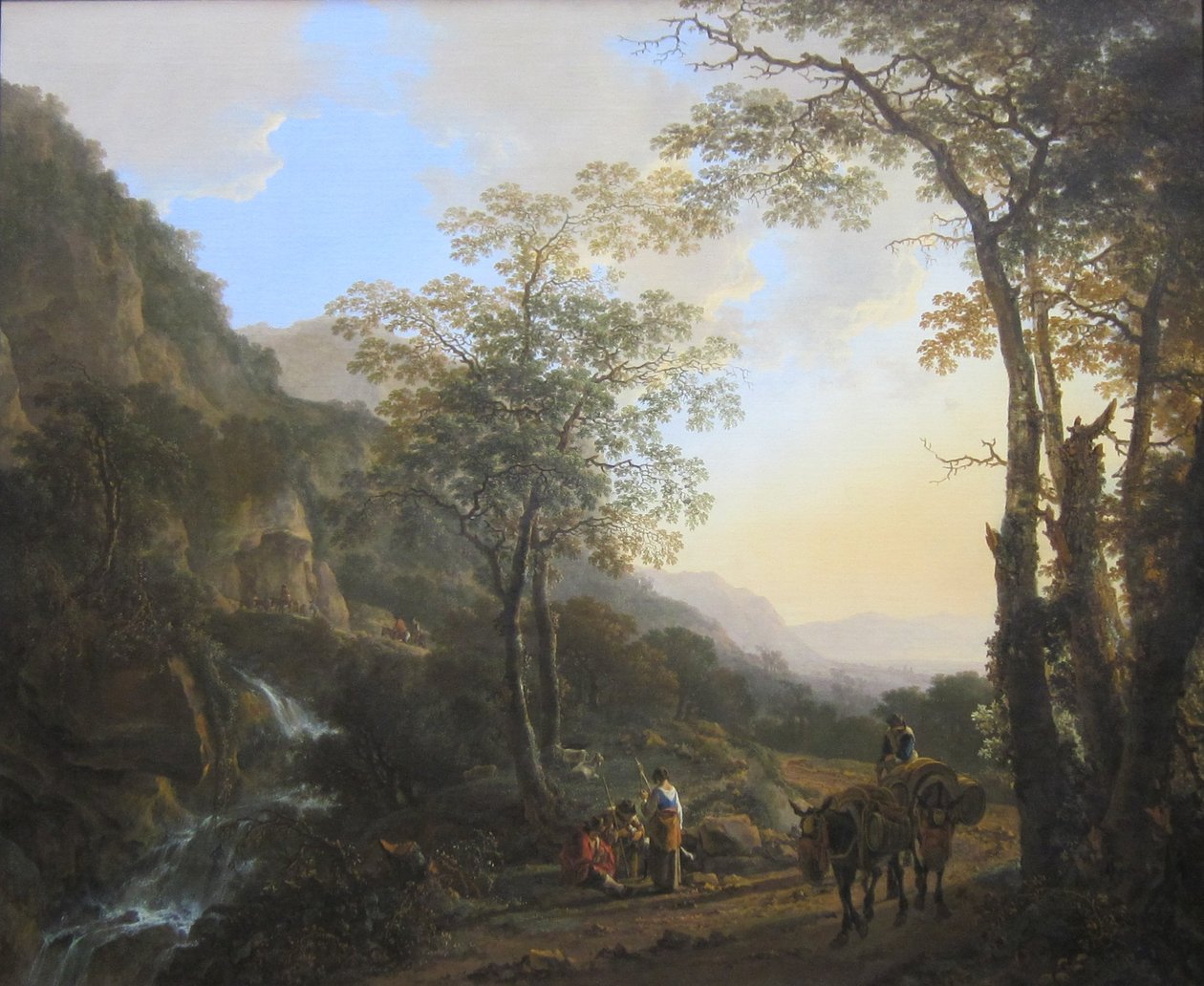 Néerlandais : Paysage de montagne méridionale avec bergers au repos Paysage à l