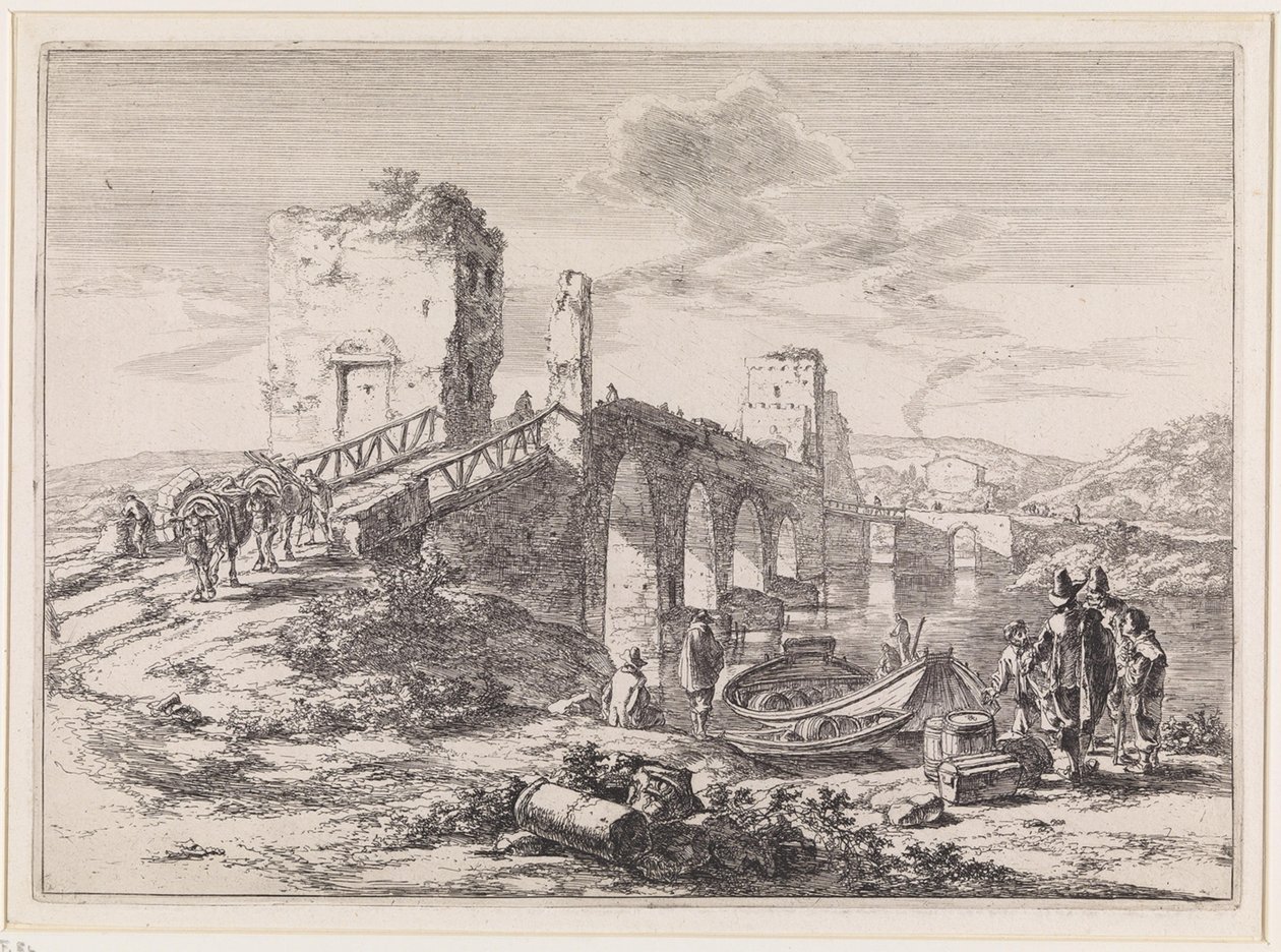 Paysage avec pont, le Ponte Molle - Jan Both