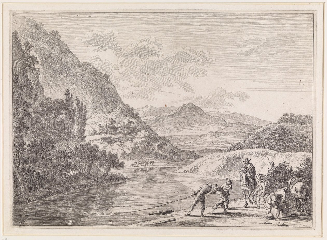 Pêcheurs au bord du Tibre - Jan Both