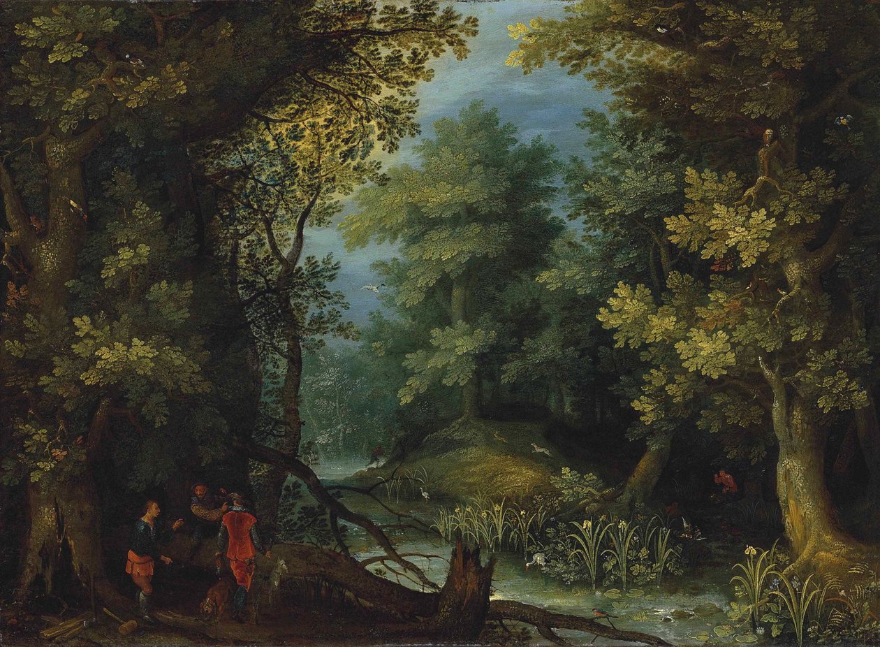 Chasseurs à courre près d