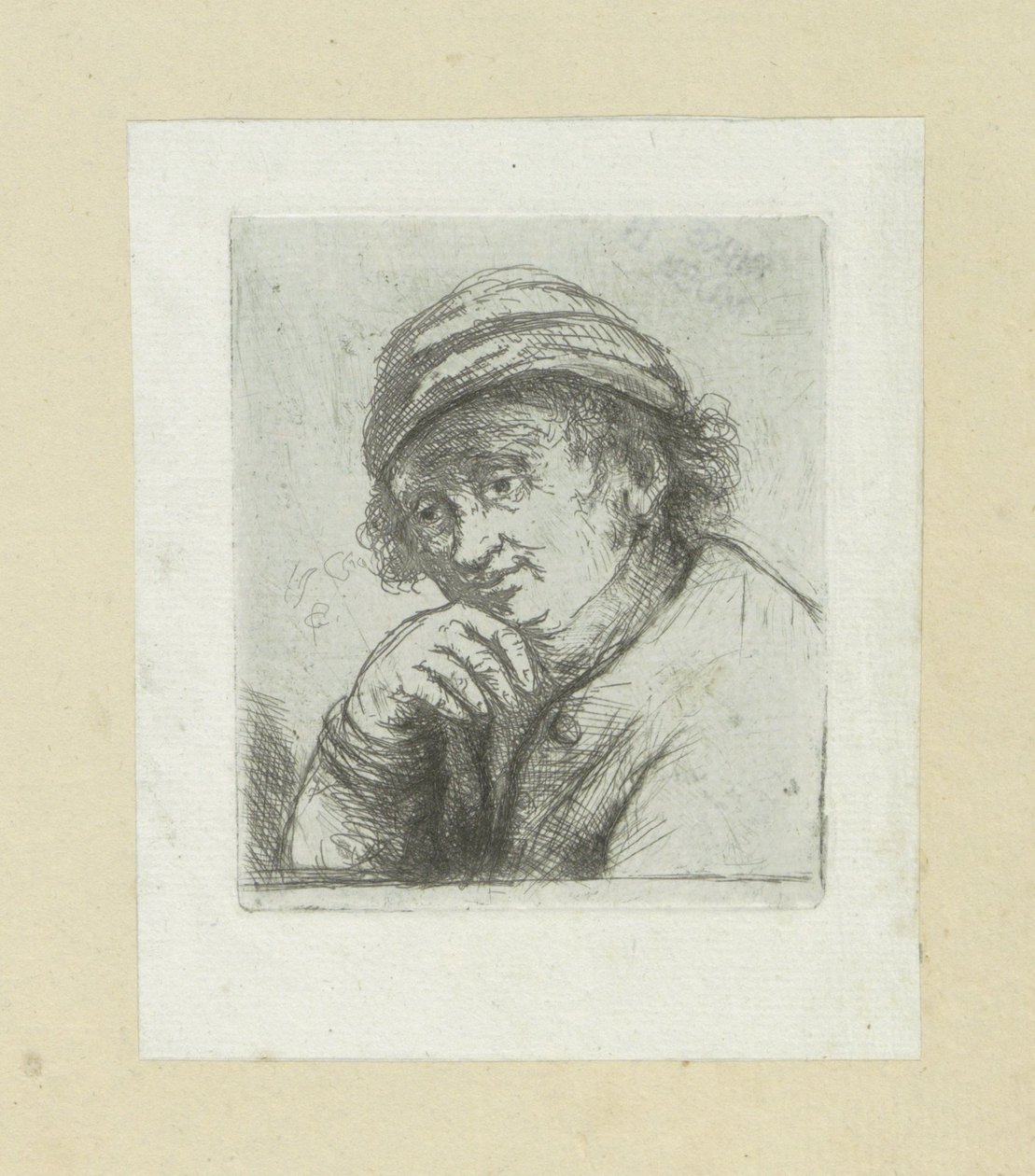Homme avec la main sous le menton - Jan Chalon