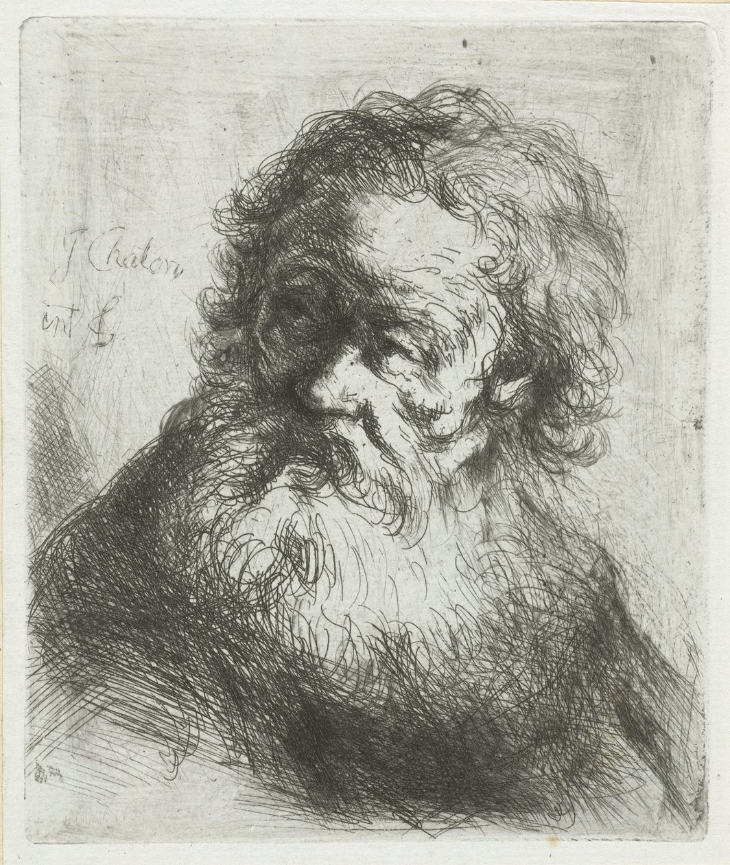 Vieil homme avec barbe - Jan Chalon