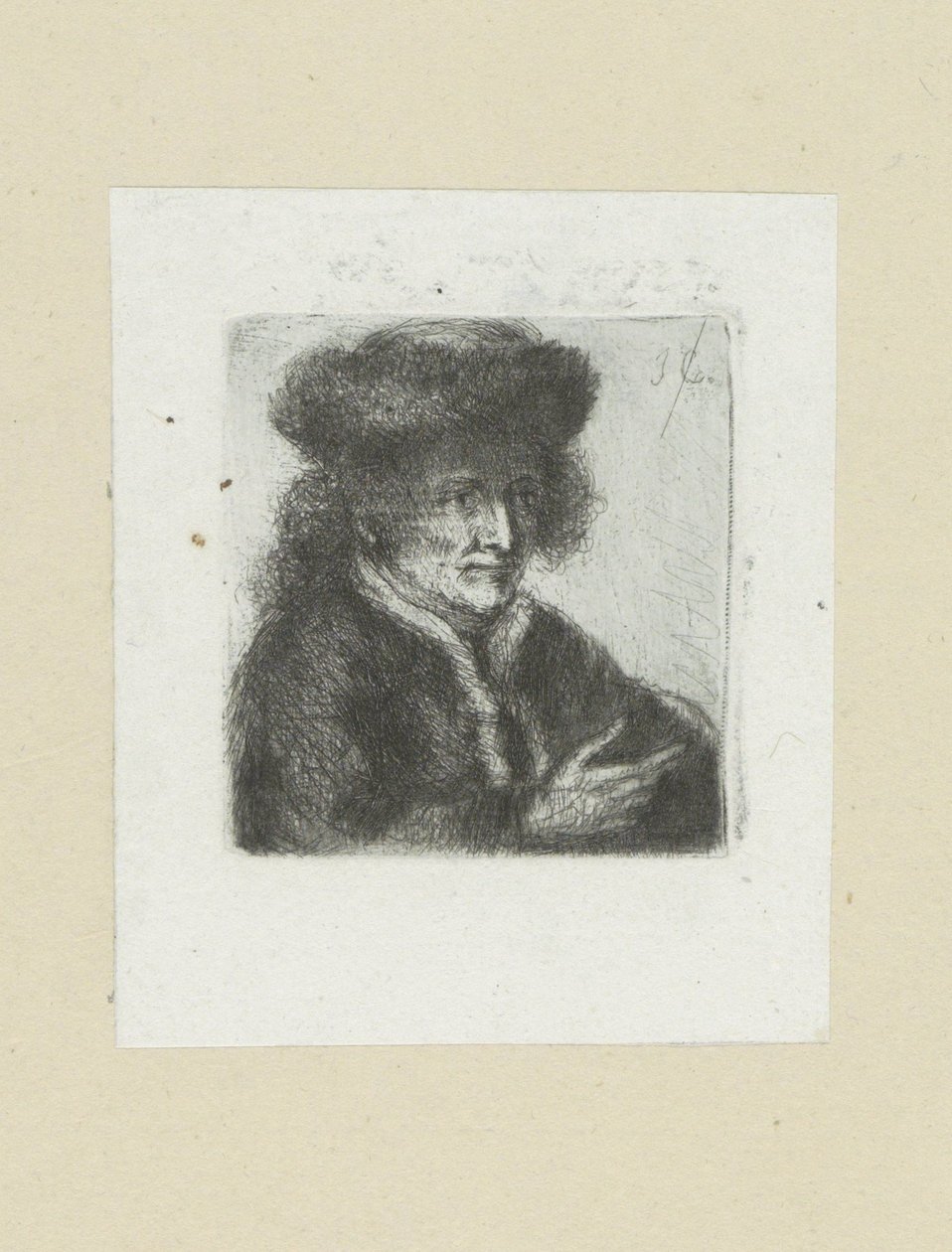 Homme adulte avec un bonnet en fourrure - Jan Chalon