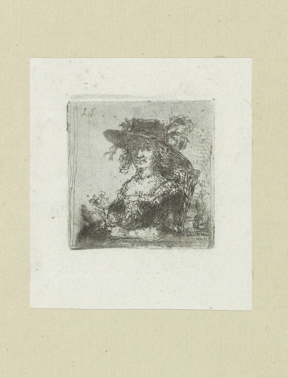 Femme assise avec un chapeau - Jan Chalon