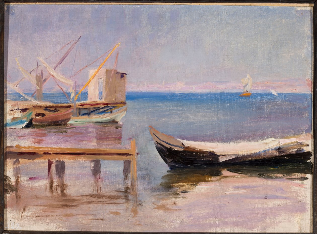 Des bateaux près du rivage. Extrait d