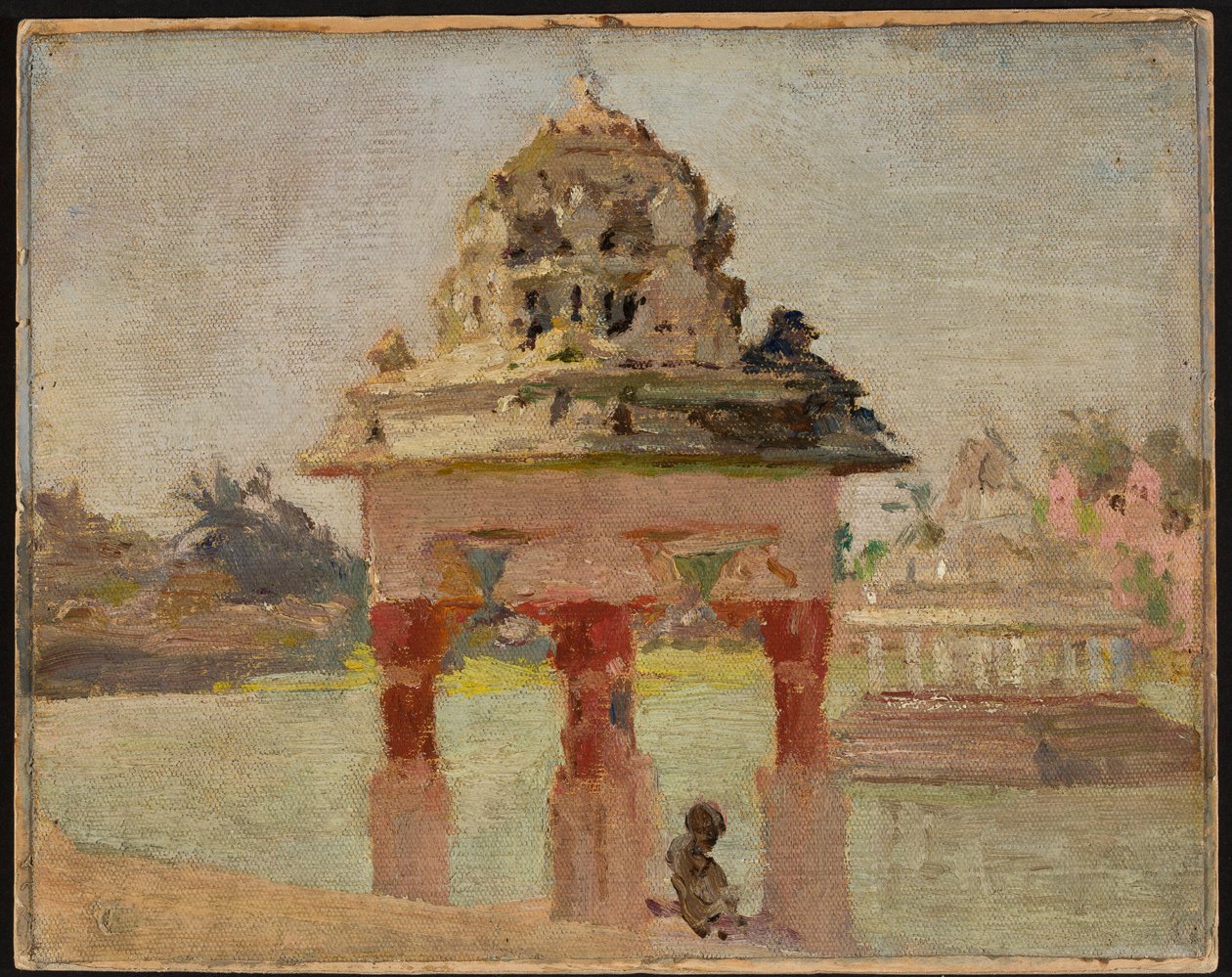 Madras – un temple avec un lac sacré. Extrait d