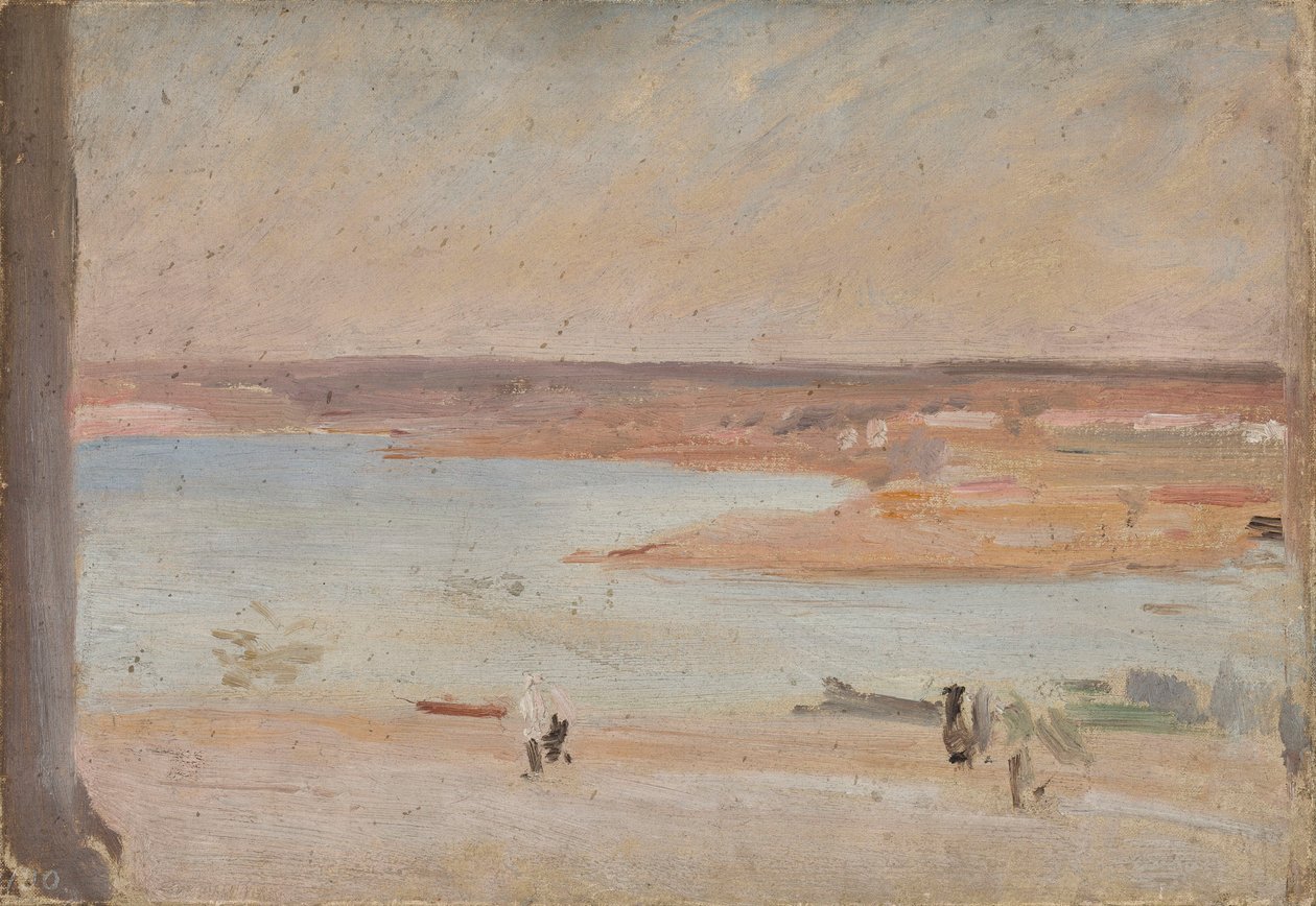 Paysage désertique avec une rivière - Jan Ciągliński