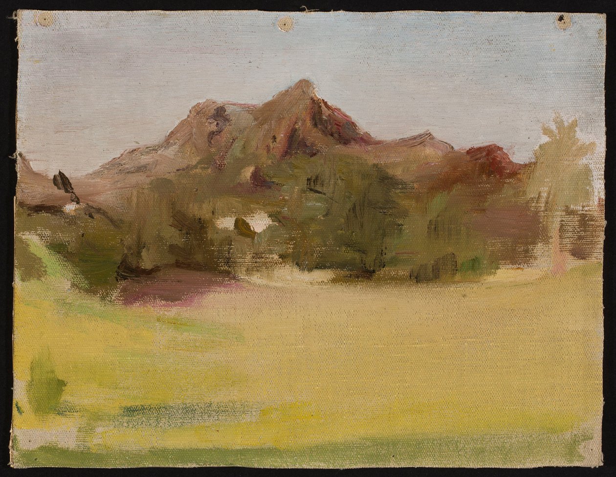 Landschaft mit Bergen. Aus der Reise nach Indien - Jan Ciągliński