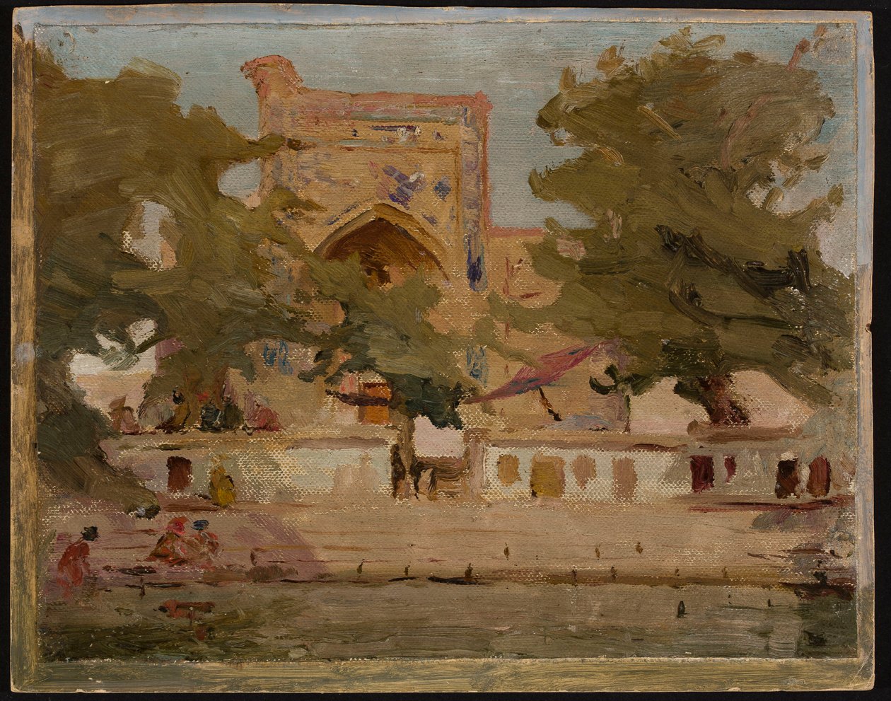 Vieille Boukhara - mosquée au bord du lac. D